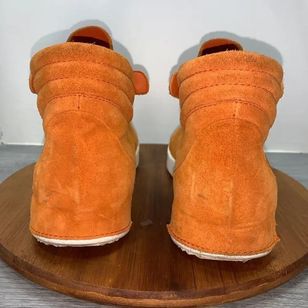 John Geiger 001 Orange Suede Sneakers Men’s Size 11 Shoes designer Made in USA - Picture 6 of 14